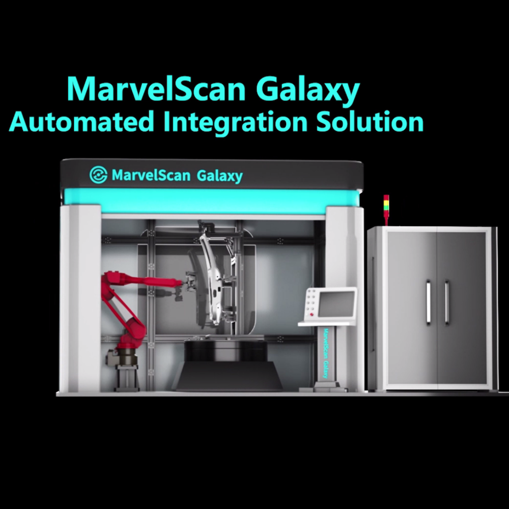 自動3D測定用のMarvelScanGalaxyロボット搭載3Dスキャンシステム